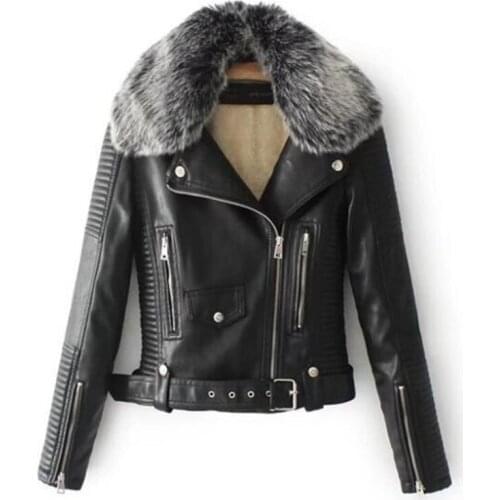 New Famous Winter Women Jacket Leather Coat Short Was Thin Slim Jacket High Quality Pu Fashion Jacket Women Coat Winter Clothing