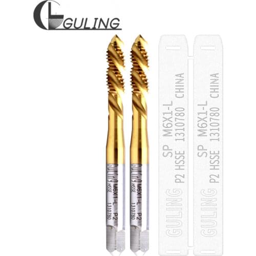 HSSE Left hand With TIN Spiral Fluted tap M2 M2.3 M2.5 M2.6 M3 M4 M5 M6 M8 M9 M10 M12 X0.4L X1L X1.75L Metric Screw Thread taps