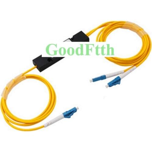 Optical Splitter Coupler FBT PLC 1X2 LC/UPC SM Cable 1-1.5m Customized Ratio GoodFtth