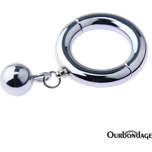 Ourbondage 3 Size Ring Shape Ball and Penis Stretcher Scrotum Pendant Restraint Penis Traning Ball Weighter For Men Gay Sex Toy