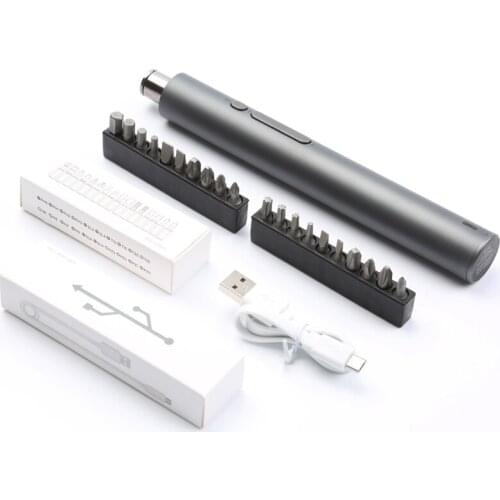 Precision Electric Screwdriver 20pcs Screw Driver Bits Aluminium Body DIY Screwdriver Set Tools Kit for Phone Laptop PC Repair