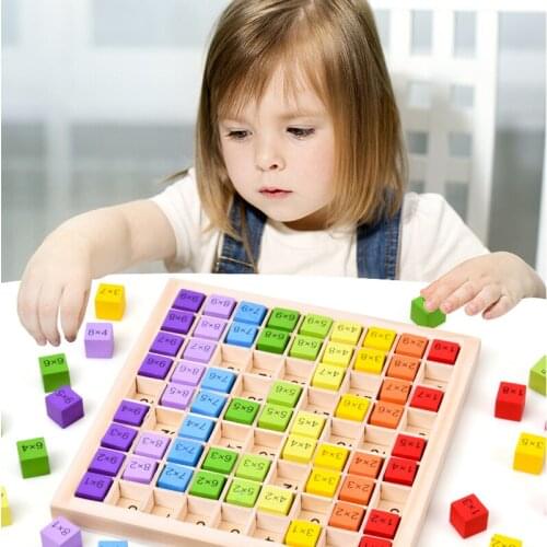 Children 99 Multiplication Table Montessori Educational Wooden Toy for Kids Children Baby Toys Math Arithmetic Teaching Aids