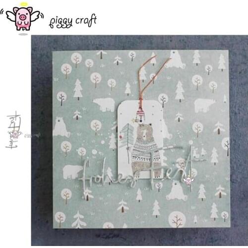 Piggy Craft metal cutting dies cut die mold Frohes fest letter Scrapbook paper craft knife mould blade punch stencils dies