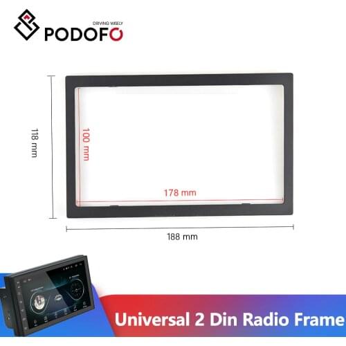 Podofo Universal 2 Din Radio Frame 178*100mm Car Multimedia Player Plastic Framework