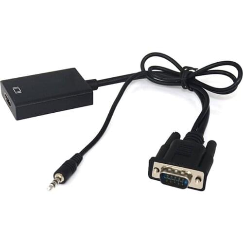 Vga To Hdmi Converter With Audio Adapter Vga To Hdmi Hd Converter 1080 Computer External Accessories