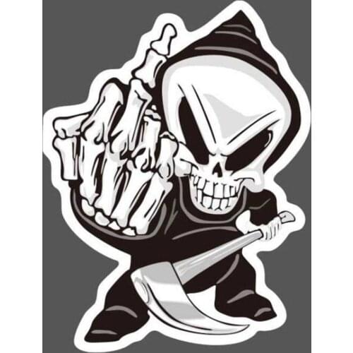 Amusing Skull Finger Design Decoration Car Sticker Window Bumper Vinyl Decal Sticker Car Accessories Decoration