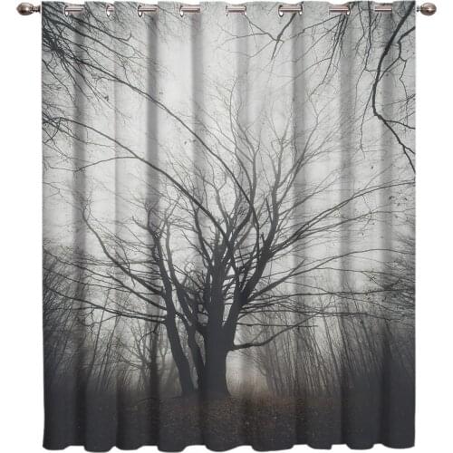 Branch Tree Forest Bedroom Curtains Bedroom Fabric Indoor Drapes Kids Window Treatment Ideas Window Curtain Panels Sheer