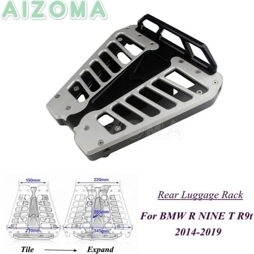 1x Motorcycle Adjustable Rear Luggage Rack for BMW R ninet 2014-2019 R9T Aluminum Topcase Mount Carrier Holder Plate Racks