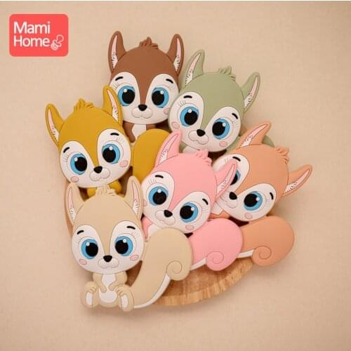 1PC Fox Silicone Teether Baby Teether Silicone Teething Beads BPA Free For DIY Baby Necklace Pendant Babies Accessories Newborn