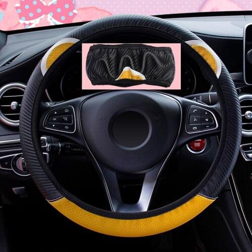 15 inch Cute Cartoon Cat Ear Steering Wheel Cover Anti-Slip Universal Car-styling Steering-Wheel Handle Covers Auto Decoration