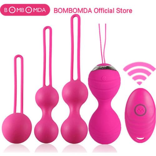 5pcs Vaginal tighten Exercise Kegel Balls 10 Speed Vibrating eggs Silicone Ben wa ball G Spot Vibrator Erotic sex toy for Women