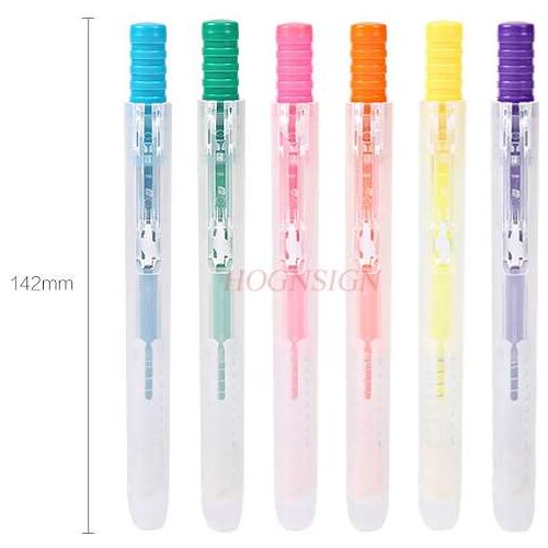6 pcs Highlighter Single Head Marker Note Pen