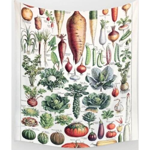 Adolphe Millot Legumes Pour Tous French Vintage Poster Tapestry Wall Hanging Decor Bedspread Wall Art Coverlet Bedding Towel