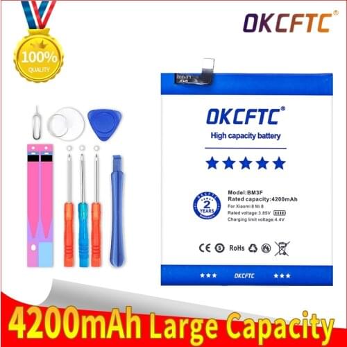 OKCFTC BM3F 4200mAh Battery for Xiaomi 8 Mi 8 Explorer/Mi8 Pro Batteries