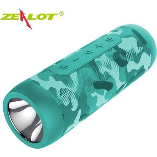 Zealot S22 Boombox Mini Alta Bluetoth Portable FM Wireless Speaker LED+Power Library, TF Card Support