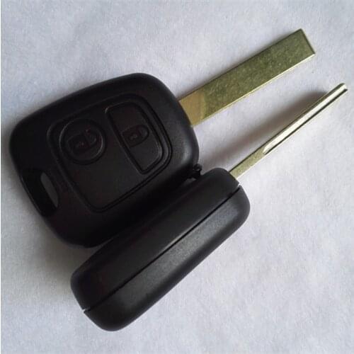 DAKATU With LOGO HU83 Replacement 2 Button Remote Key Case Shell For Peugeot 307 Citroen C2 With Groove