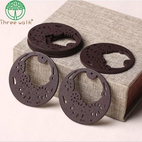 DIY Natural Wooden Chip Beads Tree Hanging Ornaments Pendant Xmas Ornaments Decorations