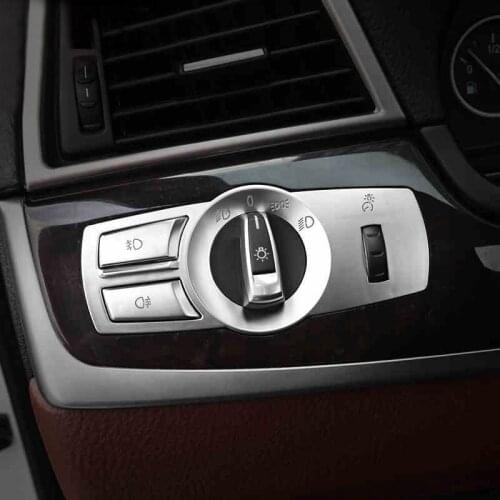 For BMW 5 7 Series F10 F18 X3 X4 F25 F26 3PCS ABS Chrome Car Heading Switch Panel Cover Replacement Trim