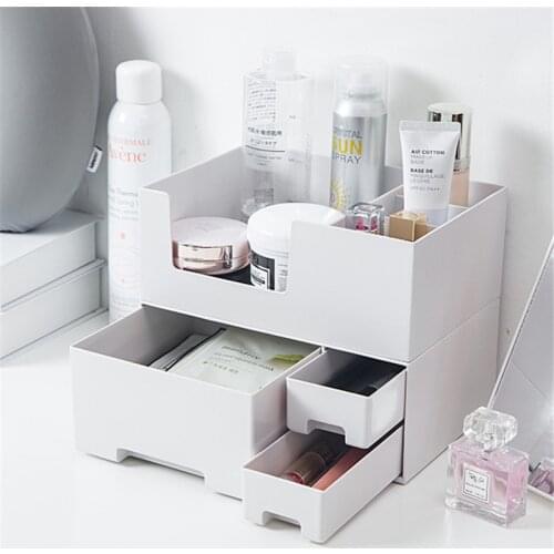 Large Capacity Cosmetic Storage Box Makeup Drawer Organizer Jewelry Nail Polish Makeup Container Desktop Sundries Storage Box
