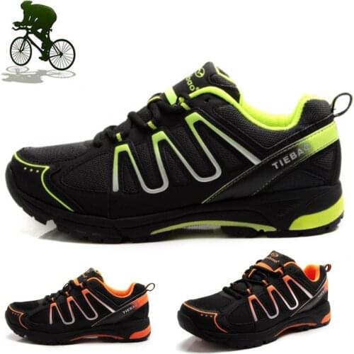 Tiebao Professional Leisure Cycling Bicycle Shoes Men Sneakers Women Rubber Soles Self-locking Sports Shoes MTB Road Bike Shoes