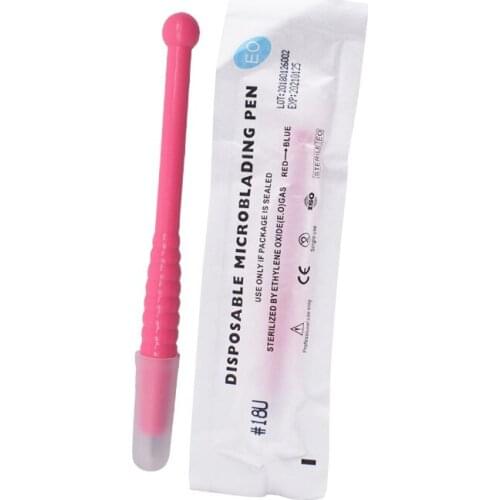 Microblading NANO Disposable Rose Microblading Pen U18 CF9/12/14 Micro Needle Supply Permanent Make Up Tool Thinnest Blade
