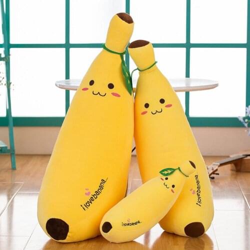 Cute Banana Fruit Plush Toys Soft Hugging Toys Banana Stuffed Pillow Dolls For Children Sleep Cushion Toy Birthday Gift For Kids