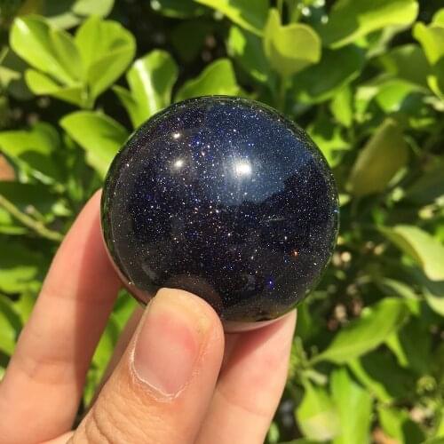 Natural Blue Sandstone Quartz Crystal Sphere Ball Healing