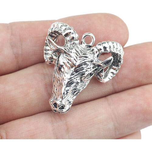 3 Pieces 30*30mm Antique Silver Color Cow Charms Wicca Bracelet For DIY Jewelry Making