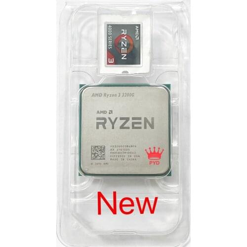 AMD Ryzen 3 3200G R3 3200G 3.6 GHz Quad-Core Quad-Thread 65W CPU Processor L3=4M YD3200C5M4MFH Socket AM4 New without cooler