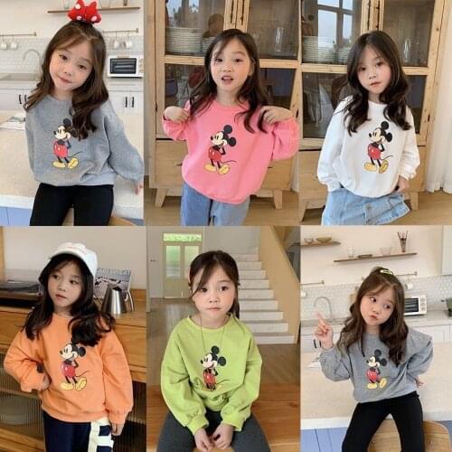 Disney Mickey Brand Baby Boys Girls Clothes Kids Christmas Sweaters Childrens Clothing O-neck Hoodies For 2-8 Years Old