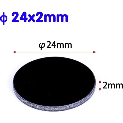 UV Transmission Visible Cut-off Glass diameter 24mm Colored Optical Glass Color Filter Can Be Customized