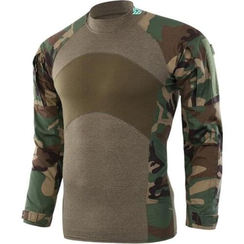 Tactical T Shirt ESDY Outdoor Military T-shirt Army camouflage Shirts camisetas Camo Patchwork Hunting Camping Hiking Tees Tops