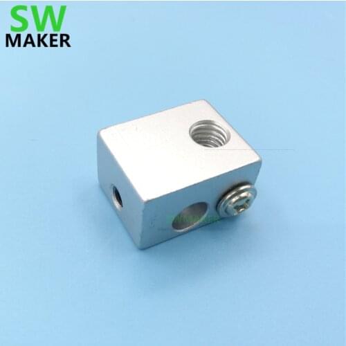 1pcs improved version E3D V6 all metal extruder dedicated heating aluminum block sandblasting Oxidation 3D printer parts