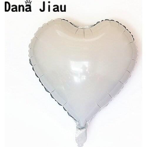 18inch white heart Foil Balloon wedding happy Birthday Party Decoration Air Balloons holiday event inflate Baloon toy