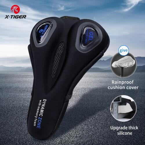 X-TIGER Bicycle Seat Cover 3D Sponge Polymer Soft Thickened Breathable Cycling Seat Mat Mountain Bicycle Saddle Seat Accessories