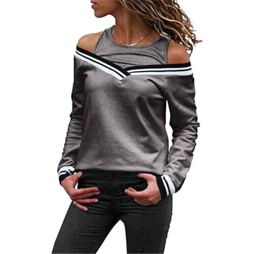 Women Long Sleeve T-shirts Fake Two-piece Pullover Clothes Casual O-Neck Hollow Tees Off Shoulder Slim Tops Patchwork Blusas