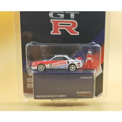 1:64 1999 NISSAN SKYLINE GT-R R34 W MAN 23 Metal Diecast Alloy toy cars Model Vehicles For Children Boys gift hot