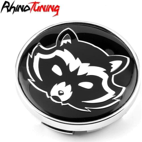 1pc 61mm 55mm Car Wheel center Hub caps for rims Raccoon pattern Hood Cover For A3 A4 A5 A6 A8 TT Fit for WRX for B9 Tribeca