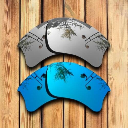 100% Precisely Cut Polarized Replacement Lenses for Flak Jacket XLJ Sunglasses Chrome & Blue Combine Options