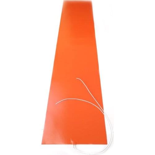 450*2300*1.5mm 220V 2200W Silicone Strip Heater adhesive 1 side 1000mm lead wire