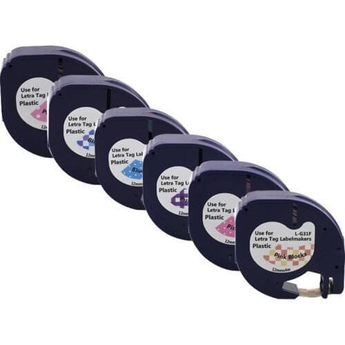 5 Pack 12mm Cartoon label 12267 91201 91200 91202 91203 91204 91205 Label Tape Compatible Dymo LT-100H LT-100T Label Maker QX-50