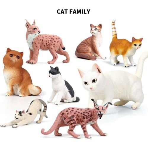 Anime Lovely Pet Cats Animals Model Action Figure Cute kitty Miniature Collection Toys For Kids Gift