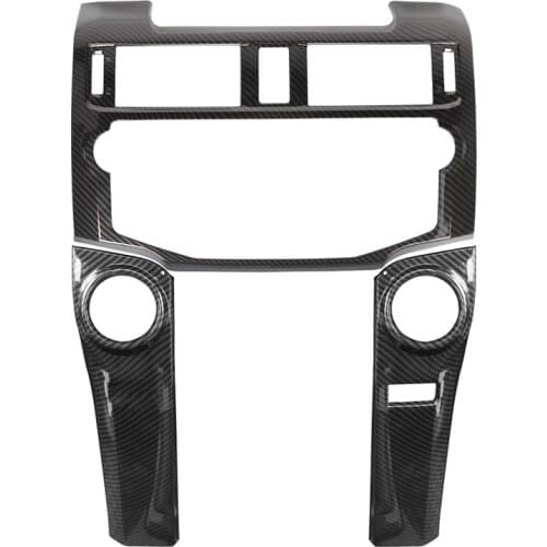 Car Central Console Navigation Frame for Toyota 4Runner 2010-2020 Carbon Fiber Air Conditioner Switch Panel Cover Trim