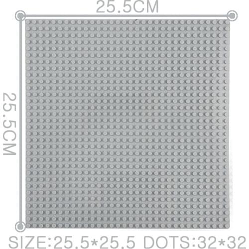 Bricks Base Plate Classic Compatible 32*32 Dots Blue White Building Blocks Kids Gift Black DIY Grey Toys For Children Baseplates