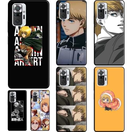 Attack on Titan Armin Arlert For Xiaomi Redmi Note 10 Pro 7 8T 9S Note 8 9 Pro Case For Redmi 9C 9A 8A 9T K40 Fundas