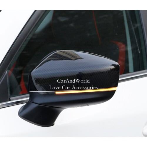 For Mazda CX-8 CX8 2017-2020 Side Door Rear View Mirrors Cover Protection RearView Frame Carbon Fibre Sticker Car Accessories