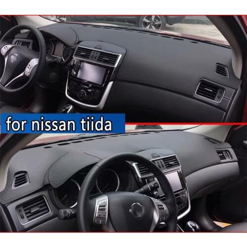 For Nissan Tiida C12 2011-2019 Leather Dashmat Dashboard Cover Pad Dash Mat SunShade Carpet Custom 2012 2013 2014 2015 2016 2017