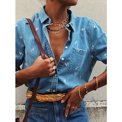 Elleest Womens Denim Shirts