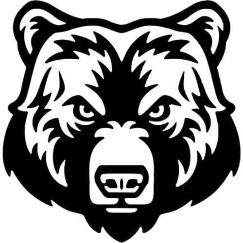 Interesting Bear Predator Head Graphic Car Sticker Motorcycle Accessories 12cm*12cm