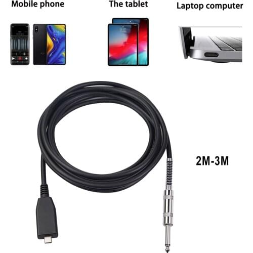 Type-C to 6.35mm 1/4 Inch Cable Connection Audio Connector for PC Laptop Tablet Low Noise